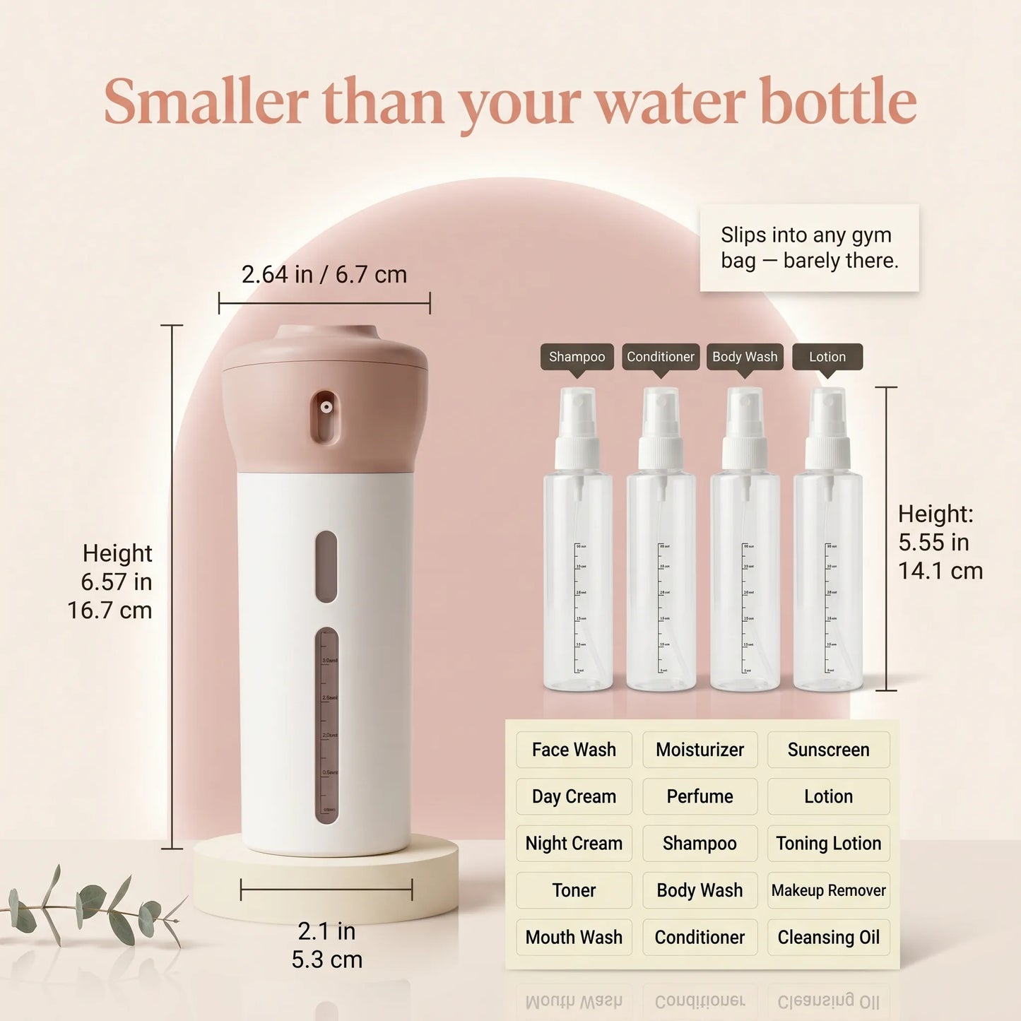 GlowPod - 4 in 1 Travel & Gym Shower Dispenser