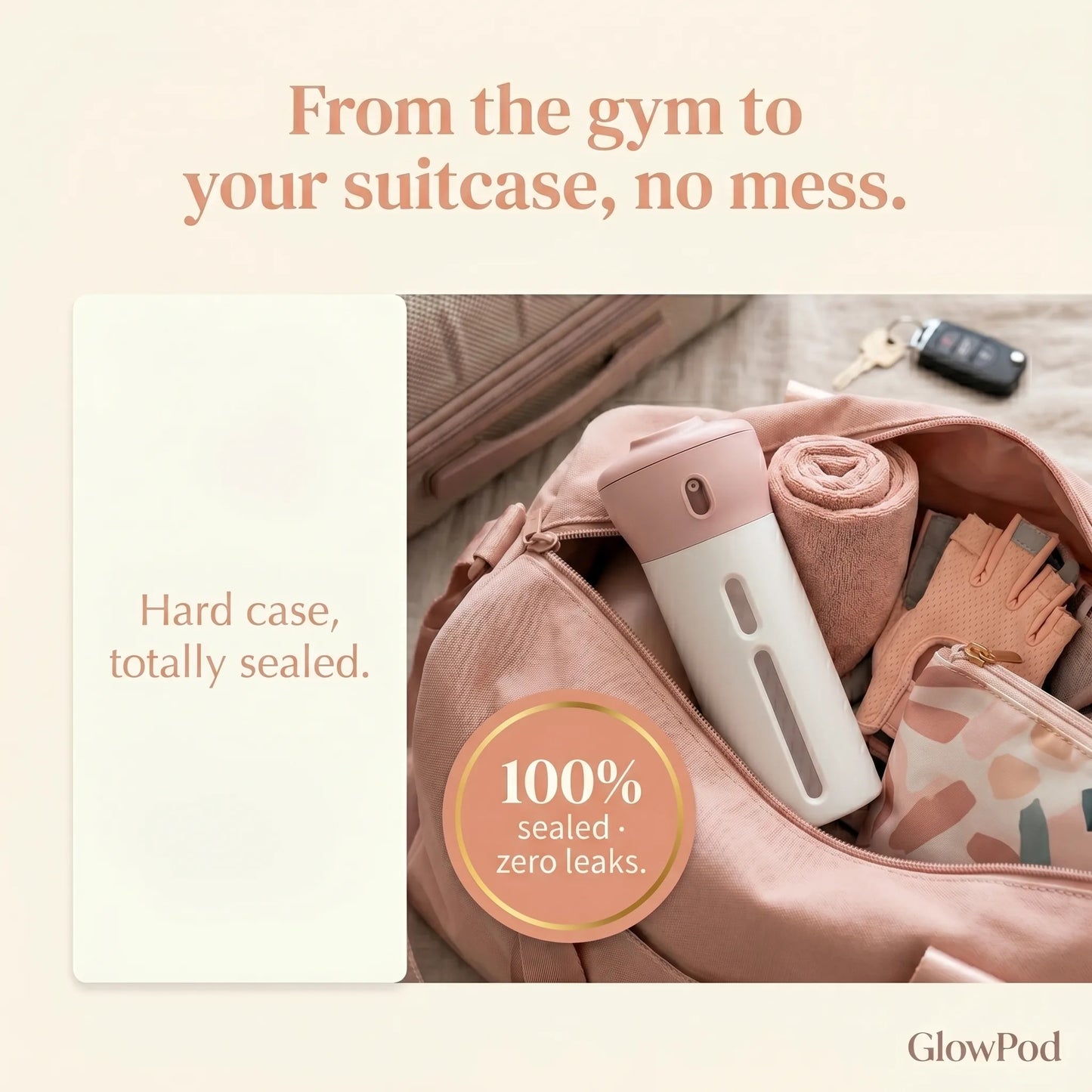 GlowPod - 4 in 1 Travel & Gym Shower Dispenser